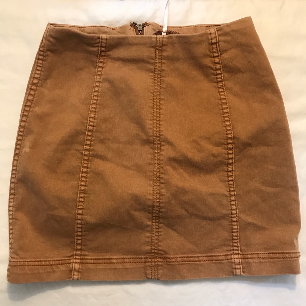 Free People Modern Femme Skirt Tan